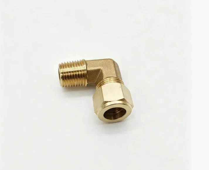黄铜无扩口阳性弯管接头 6mm PT1/4 IMPA 734083 船用管件