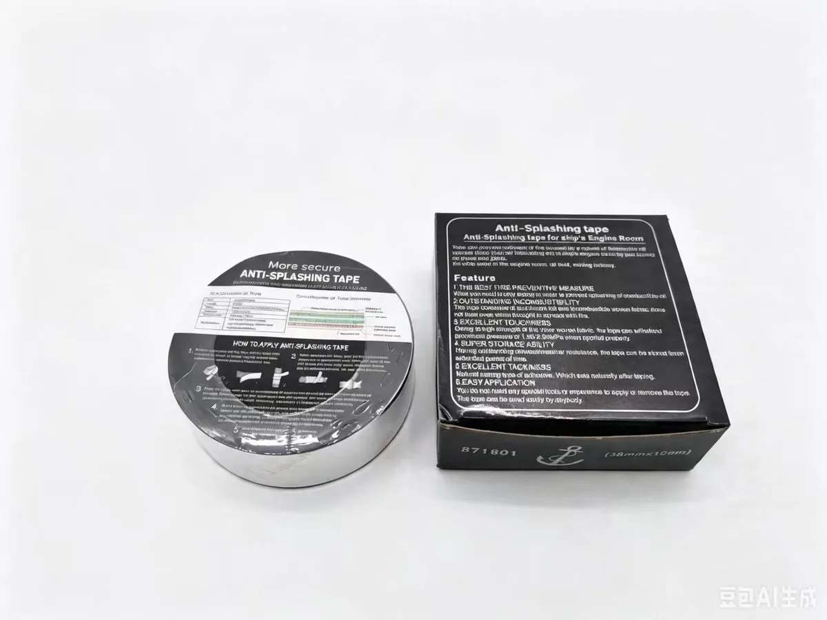 Anti-splashing tape 35mm x 10m for marine fuel line protection