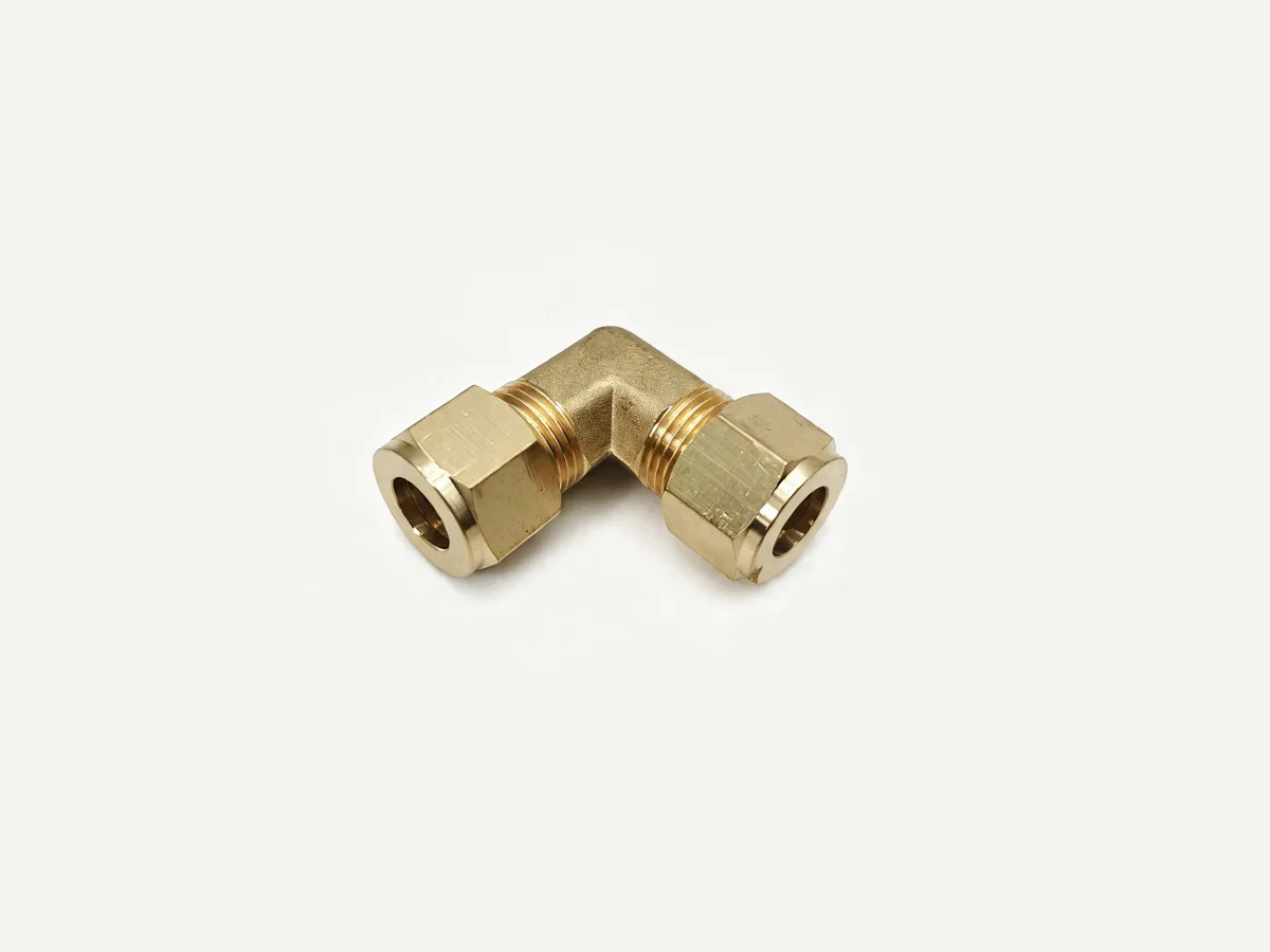 黄铜卡套式弯管接头 25mm PF1 船舶管路接头