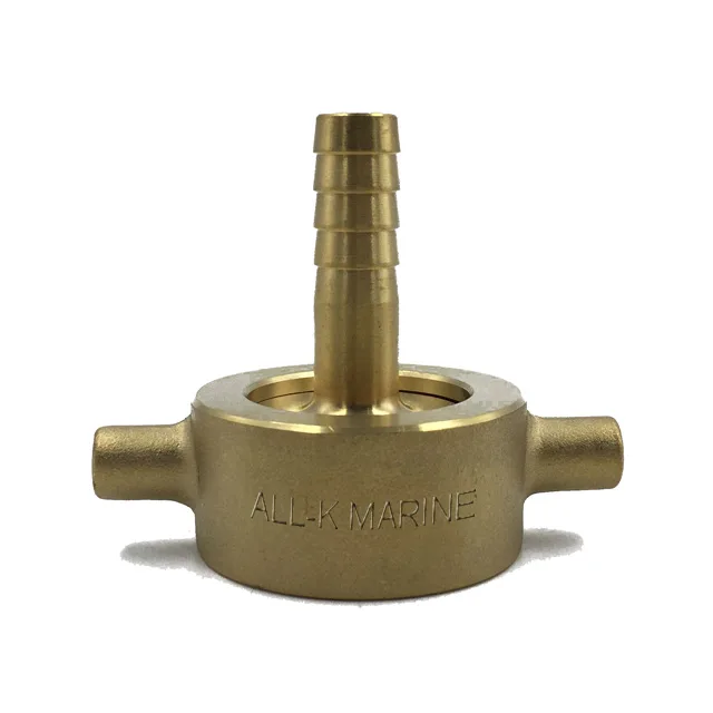 Cast bronze air hose coupling with M42x2 metric fine thread and 19mm hose end