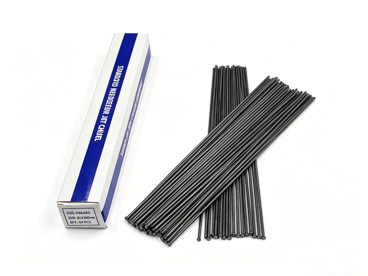 Βελόνες αφαίρεσης σκουριάς 3x300mm για jet chisel, IMPA 590495, σε συσκευασία 50 τεμαχίων