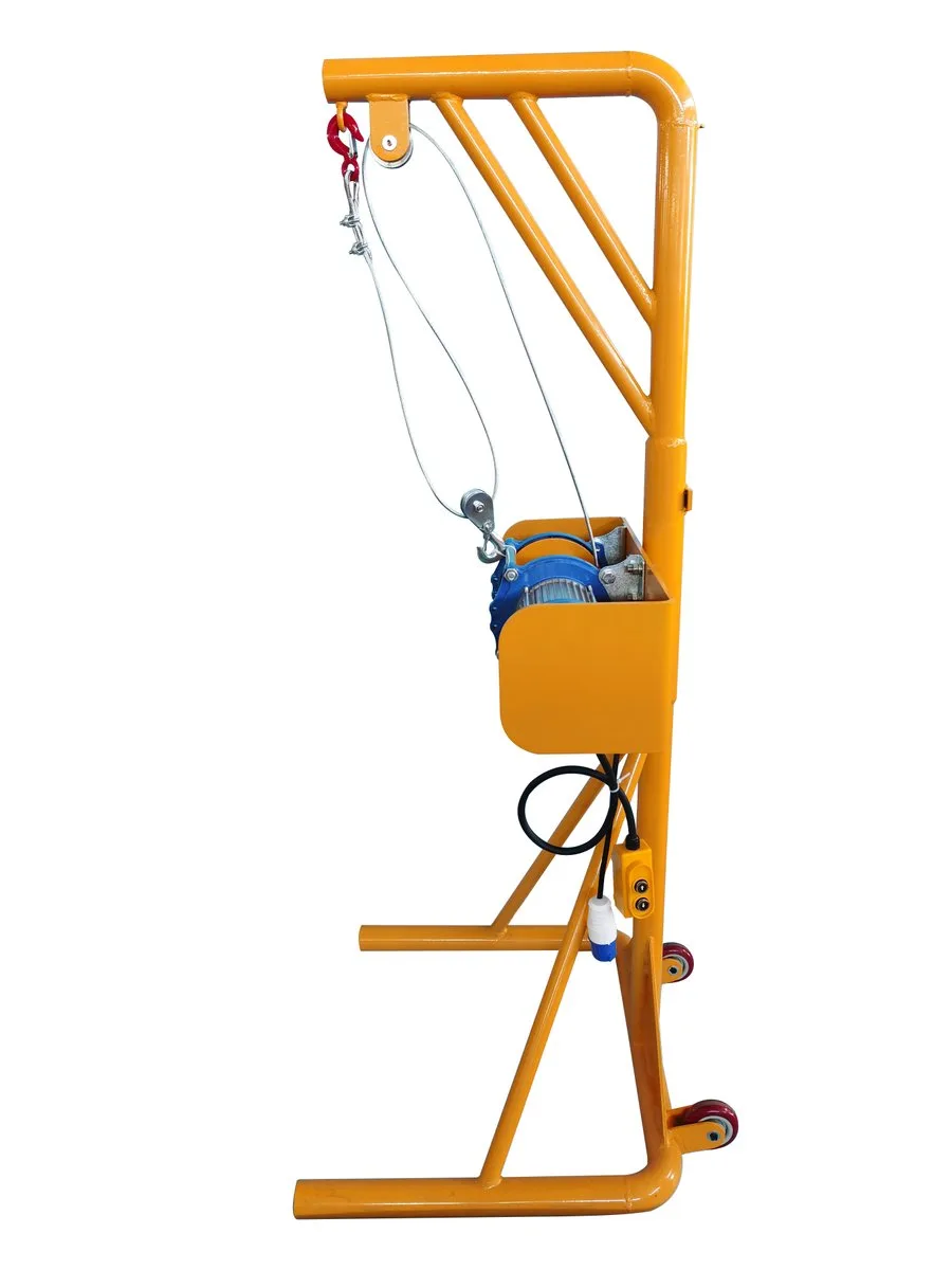 Electric mucking winch 300kg 110V for ship tank lifting with wheeled frame