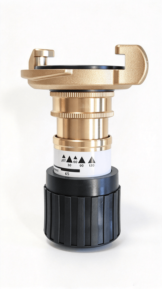 3-position brass fog nozzle for marine firefighting IMPA 330833