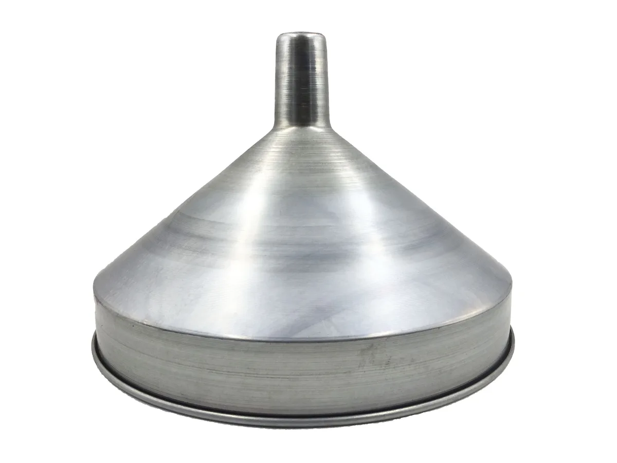 Galvanized oil funnel 350mm with brass strainer for marine fuel transfer