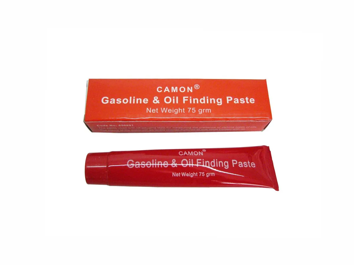 Gasoline and oil finding paste tube for marine gauging