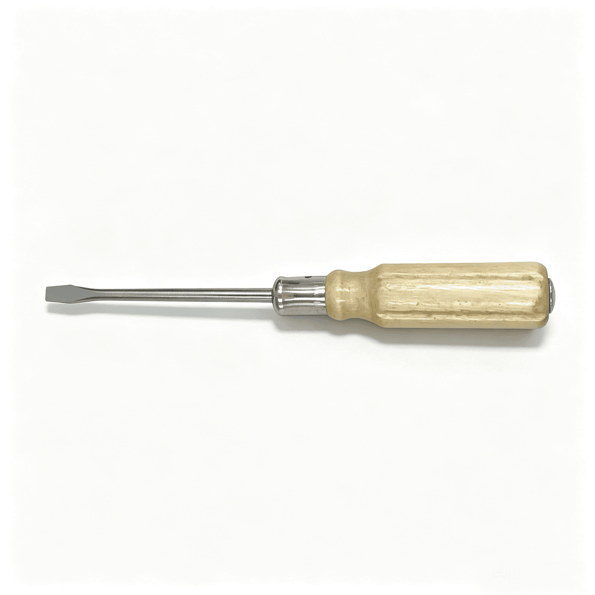 Heavy Duty Slotted Screwdriver with Wood Handle Slotted heavy duty wood handle screwdriver with tungsten steel blade and striking cap