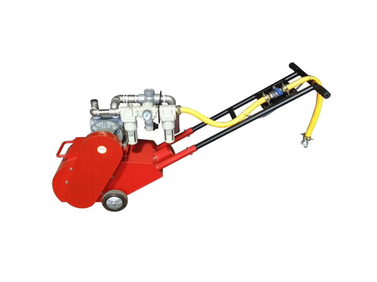 Pneumatic chain impact scaling machine with 200mm track and disposable chain drum