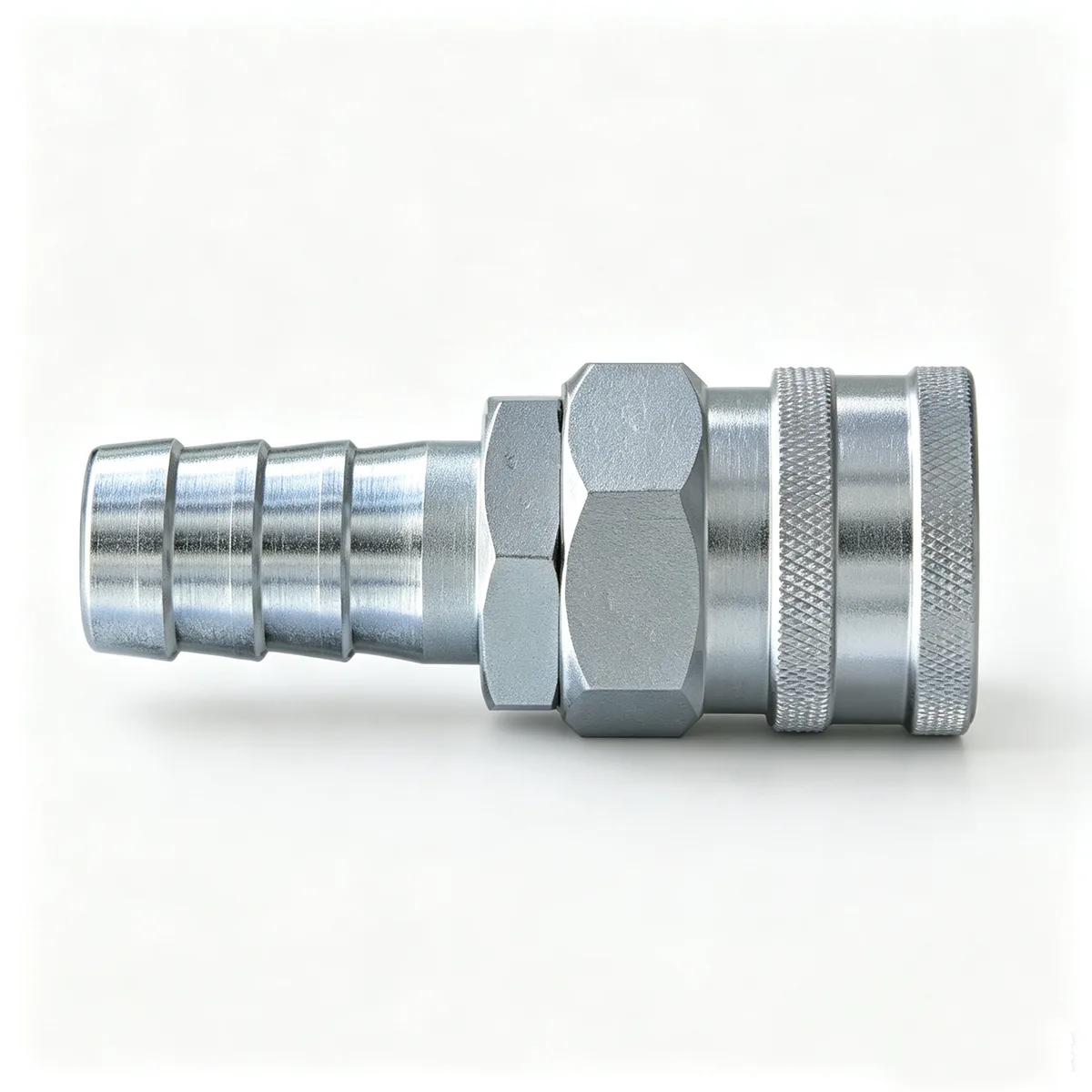Steel Quick Connect Coupler Socket SH Series 1 inch Hose End side view