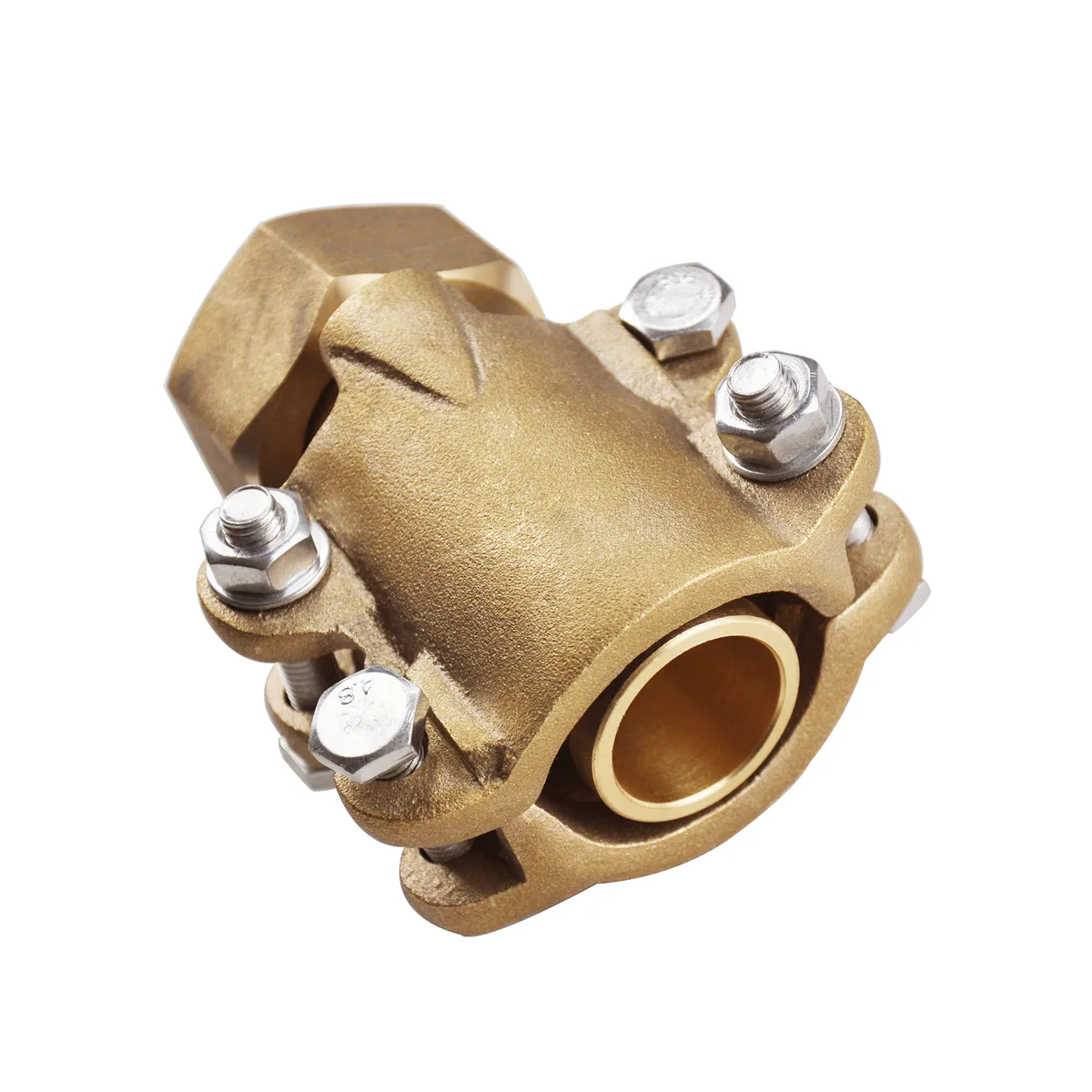 Tank Cleaning Hose Coupling - Cast Bronze 2.5" ASA Tank cleaning hose coupling with cast bronze construction and 2.5 inch ASA thread for marine use