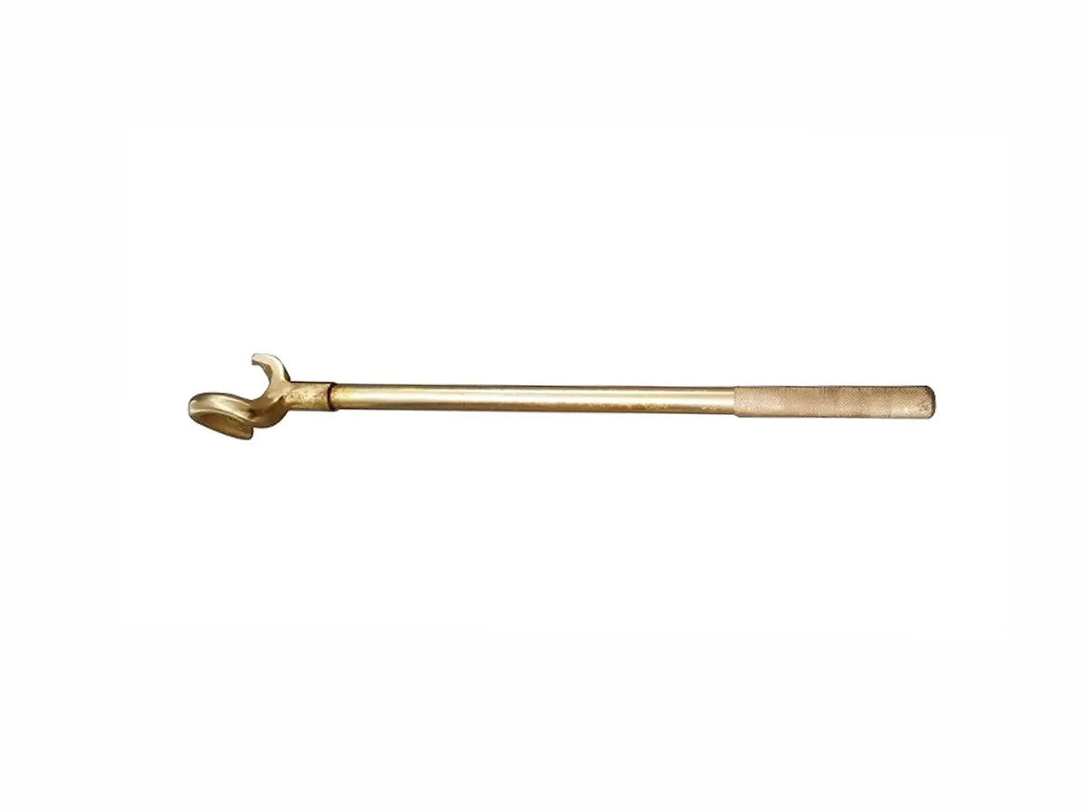 Claw type valve wheel wrench 660mm for cargo valves, copper alloy jaw
